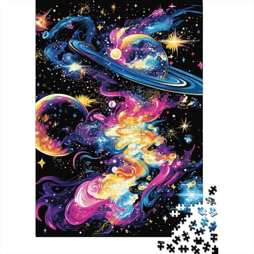 Kosmisches Weltall Puzzle 1000 Teile Schwer Puzzle Spielzeug Pädagogisches Spiel Impossible Herausforderungsspielzeug Für Erwachsene Kinder 1000pcs (75x50cm) von LKBASOEGD