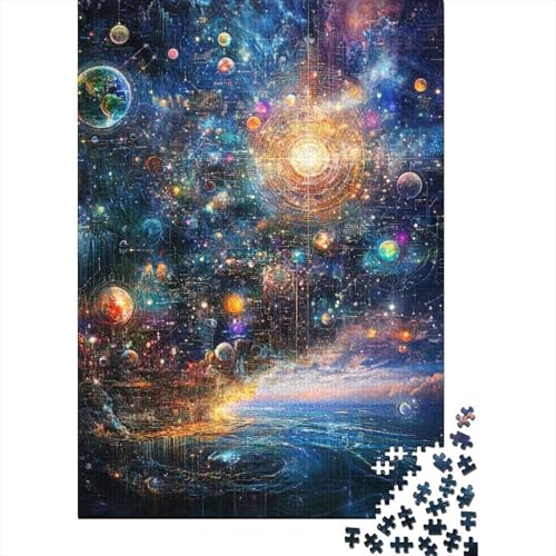 Kosmisches Weltall Puzzles 1000 Teile Schwer Puzzle Spielzeug Lernspiel Impossible Herausforderung Spielzeug Für Erwachsene Und Kinder Ab 14 Jahren 1000pcs (75x50cm) von LKBASOEGD