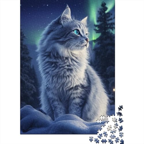 Norwegischer Waldkatze Puzzle 1000-teilige Schwer Puzzle Spielzeug Lernspiel Impossible Herausforderungsspielzeug Für Erwachsene Und Kinder Ab 12 Jahren 1000pcs (75x50cm) von LKBASOEGD