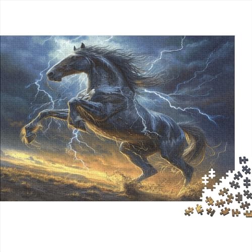 Pferd Puzzlespiel 1000 Teile Für Erwachsene, Einzigartige Kunstwerke Und Vorlage - Geburtstagsgeschenk - Spaßige Puzzles Mit Überraschung Von Puzzle in A Bag Puzzel 1000pcs (75x50cm) von LKBASOEGD
