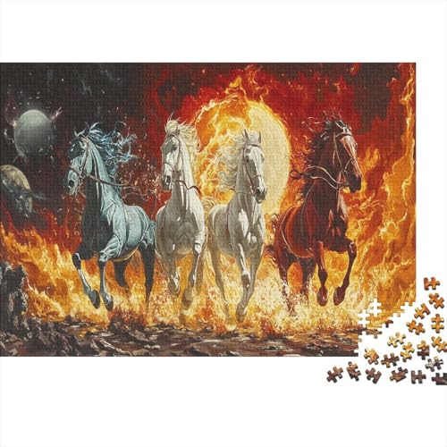 Pferd Puzzlespiel 1000 Teile Puzzle Für Erwachsene Und Kinder Ab 14 Jahren, Erwachsenen Puzzlespiel Puzzel 1000pcs (75x50cm) von LKBASOEGD