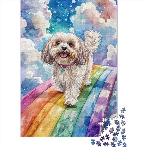 Shih Tzu Puzzles 1000 Teile Schwer Puzzle Spielzeug Pädagogisches Spiel Impossible Herausforderungsspielzeug Für Erwachsene Und Kinder Ab 14 Jahren 1000pcs (75x50cm) von LKBASOEGD