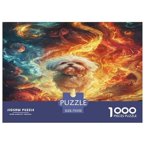 Shih Tzu. Puzzlespiel 1000 Teile Puzzles Für Erwachsene Lernspiel Herausforderung Spielzeug 1000 Teile Puzzles Für Erwachsene Kinder Erwachsenen Puzzlespiel Puzzel 1000pcs (75x50cm) von LKBASOEGD