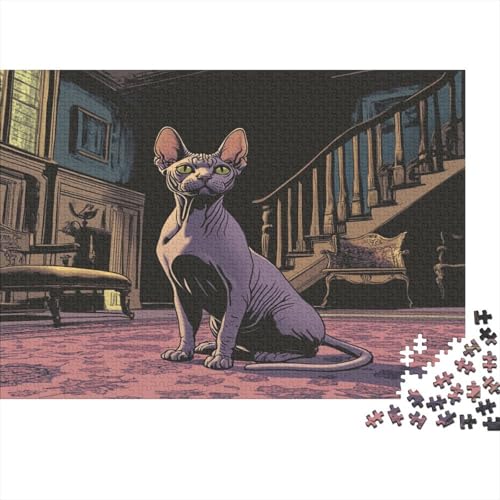 Sphinx Katze Puzzlespiel 1000 Teile Puzzle Für Erwachsene Und Kinder Ab 14 Jahren, Erwachsenen Puzzlespiel Puzzel 1000pcs (75x50cm) von LKBASOEGD