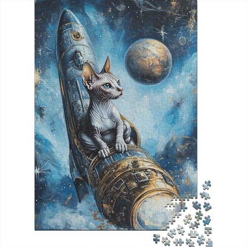 Sphinxkatze Puzzle 1000-teilige Schwer Puzzle Spielzeug Pädagogisches Spiel Impossible Herausforderung Spielzeug Für Erwachsene Und Kinder in Bewährter 1000pcs (75x50cm) von LKBASOEGD