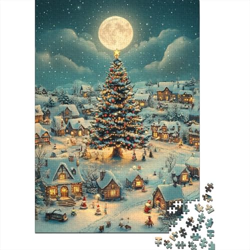 Weihnachtsbaum Puzzle 1000 Teile Schwer Puzzle Spielzeug Lernspiel Impossible Herausforderungsspielzeug Für Erwachsene Und Kinder in Bewährter 1000pcs (75x50cm) von LKBASOEGD