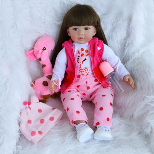 LKBOBIR 21 Zoll 51 cm Reborn Baby Puppen 20Zoll Reborn Puppen Realistische Neugeborene Baby Puppen Silikon Vinyl Ganzkörper Realistische Neugeborene Mädchenpuppen Kuschelkörper Waschbar LKBOBIR 21 Zoll 51 cm Reborn Baby Puppen 20Zoll Reborn Puppen Realistische Neugeborene Baby Puppen Silikon Vinyl Ganzkörper Realistische Neugeborene Mädchenpuppen Kuschelkörper Waschbar von LKBOBIR