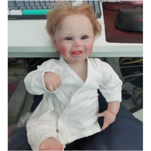 LKBOBIR Reborn Baby Puppe 22 Zoll 55cm Neugeborenes Baby mit Puppen-Zubehör von LKBOBIR