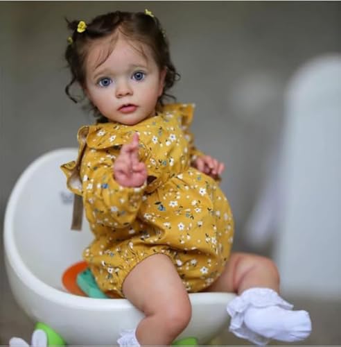 LKBOBIR Süßer Baby-Strampler mit Blumenmuster, Gelb, Rüschenärmel, Weiße Socken LKBOBIR Süßer Baby-Strampler mit Blumenmuster, Gelb, Rüschenärmel, Weiße Socken von LKBOBIR