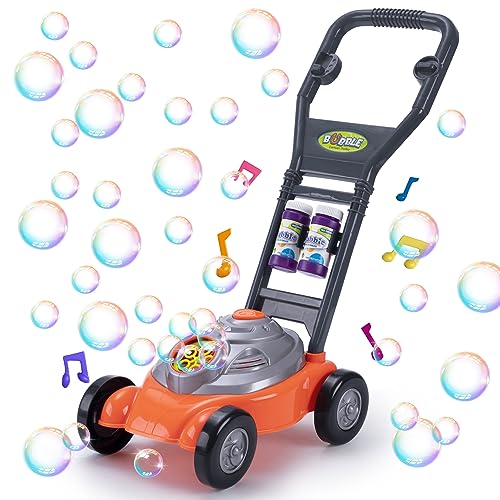 LKFDTW Bubble Rasenmäher für Kinder Kleinkinder, Outdoor Garten Bubble Rasenmäher Maschine mit Musik Seifenlösung, draußen Bubble Maker Push Along Spielzeug für Baby Jungen Mädchen Kinder ab 3 Jahren LKFDTW Bubble Rasenmäher für Kinder Kleinkinder, Outdoor Garten Bubble Rasenmäher Maschine mit Musik Seifenlösung, draußen Bubble Maker Push Along Spielzeug für Baby Jungen Mädchen Kinder ab 3 Jahren von LKFDTW