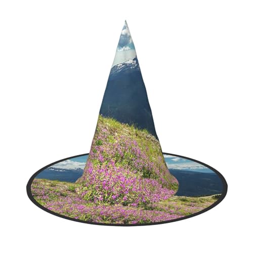 LKLDDPZB Berge bedruckter Halloween-Hexenhut für Damen und Herren, spitzer Hut, Dekoration, Cosplay LKLDDPZB Berge bedruckter Halloween-Hexenhut für Damen und Herren, spitzer Hut, Dekoration, Cosplay von LKLDDPZB