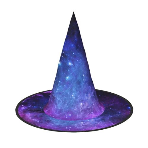 LKLDDPZB Blauer Galaxie-bedruckter Halloween-Hexenhut für Damen und Herren, spitzer Hut, Dekoration, Cosplay LKLDDPZB Blauer Galaxie-bedruckter Halloween-Hexenhut für Damen und Herren, spitzer Hut, Dekoration, Cosplay von LKLDDPZB