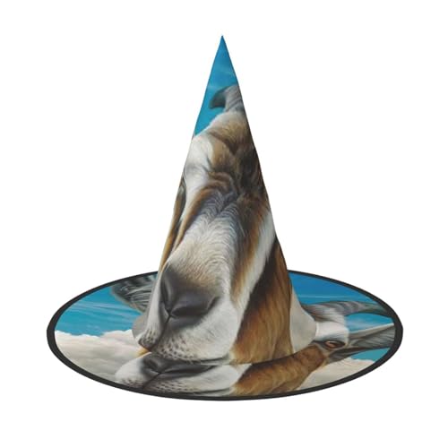 LKLDDPZB Blauer Schaf-Druck, bedruckter Halloween-Hexenhut für Damen und Herren, spitzer Hut, Dekoration, Cosplay LKLDDPZB Blauer Schaf-Druck, bedruckter Halloween-Hexenhut für Damen und Herren, spitzer Hut, Dekoration, Cosplay von LKLDDPZB