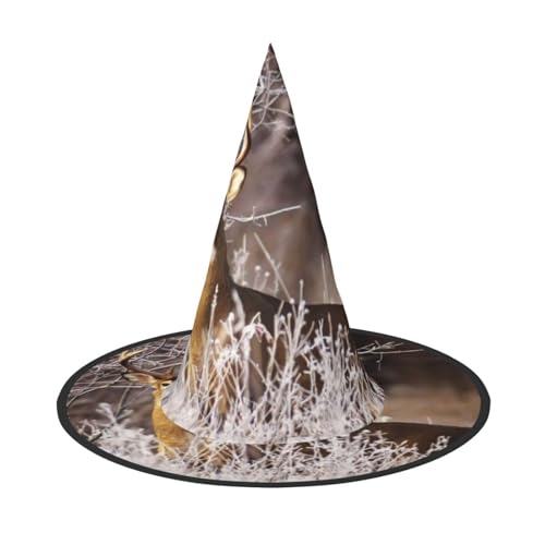 LKLDDPZB Freier Hirsch bedruckter Halloween-Hexenhut für Damen und Herren, spitzer Hut, Dekoration, Cosplay LKLDDPZB Freier Hirsch bedruckter Halloween-Hexenhut für Damen und Herren, spitzer Hut, Dekoration, Cosplay von LKLDDPZB