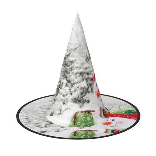 LKLDDPZB Halloween-Hexenhut mit Aufschrift "Merry Christmas", für Damen und Herren, spitzer Hut, Dekoration, Cosplay von LKLDDPZB