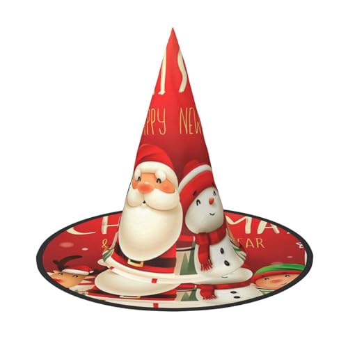 LKLDDPZB Halloween-Hexenhut mit Aufschrift "Merry Christmas", für Damen und Herren, spitzer Hut, Dekoration, Cosplay LKLDDPZB Halloween-Hexenhut mit Aufschrift "Merry Christmas", für Damen und Herren, spitzer Hut, Dekoration, Cosplay von LKLDDPZB