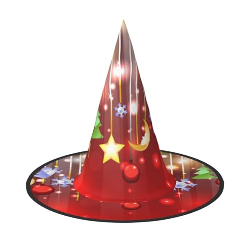 LKLDDPZB Halloween-Hexenhut mit Aufschrift "Merry Christmas", für Damen und Herren, spitzer Hut, Dekoration, Cosplay LKLDDPZB Halloween-Hexenhut mit Aufschrift "Merry Christmas", für Damen und Herren, spitzer Hut, Dekoration, Cosplay von LKLDDPZB