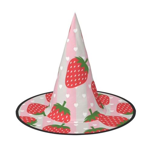 LKLDDPZB Halloween-Hexenhut mit Erdbeermotiv, für Damen und Herren, spitzer Hut, Dekoration, Cosplay LKLDDPZB Halloween-Hexenhut mit Erdbeermotiv, für Damen und Herren, spitzer Hut, Dekoration, Cosplay von LKLDDPZB