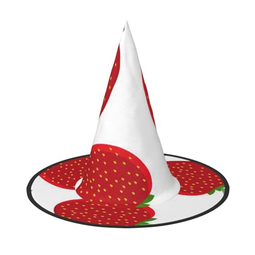 LKLDDPZB Halloween-Hexenhut mit Erdbeermotiv, für Damen und Herren, spitzer Hut, Dekoration, Cosplay LKLDDPZB Halloween-Hexenhut mit Erdbeermotiv, für Damen und Herren, spitzer Hut, Dekoration, Cosplay von LKLDDPZB