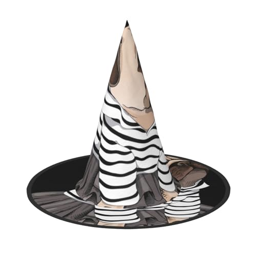 LKLDDPZB Halloween-Hexenhut mit Hundemotiv für Damen und Herren, spitzer Hut, Dekoration, Cosplay LKLDDPZB Halloween-Hexenhut mit Hundemotiv für Damen und Herren, spitzer Hut, Dekoration, Cosplay von LKLDDPZB
