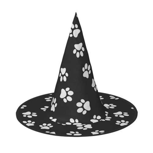 LKLDDPZB Halloween-Hexenhut mit Krallen-Druck, für Damen und Herren, spitzer Hut, Dekoration, Cosplay von LKLDDPZB