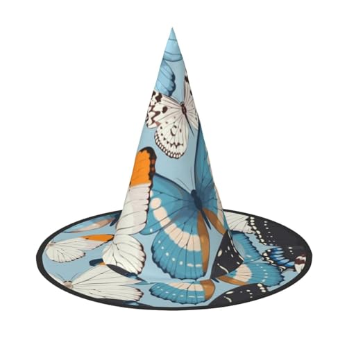 LKLDDPZB Halloween-Hexenhut mit Schmetterlingsmotiv, für Damen und Herren, spitzer Hut, Dekoration, Cosplay LKLDDPZB Halloween-Hexenhut mit Schmetterlingsmotiv, für Damen und Herren, spitzer Hut, Dekoration, Cosplay von LKLDDPZB