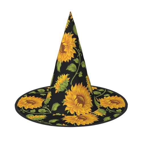 LKLDDPZB Halloween-Hexenhut mit Sonnenblumenmuster, für Damen und Herren, spitzer Hut, Dekoration, Cosplay LKLDDPZB Halloween-Hexenhut mit Sonnenblumenmuster, für Damen und Herren, spitzer Hut, Dekoration, Cosplay von LKLDDPZB