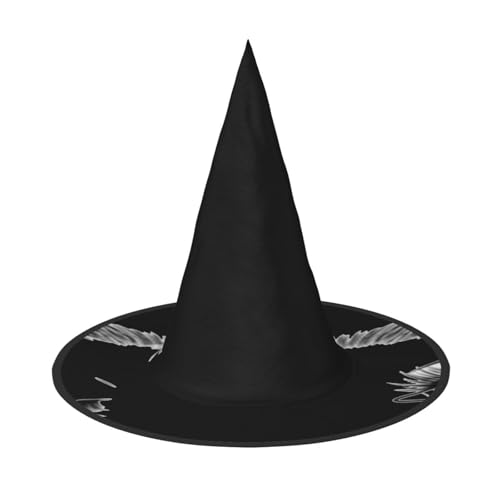 LKLDDPZB Halloween-Hexenhut mit Wimperndruck, für Damen und Herren, spitzer Hut, Dekoration, Cosplay von LKLDDPZB
