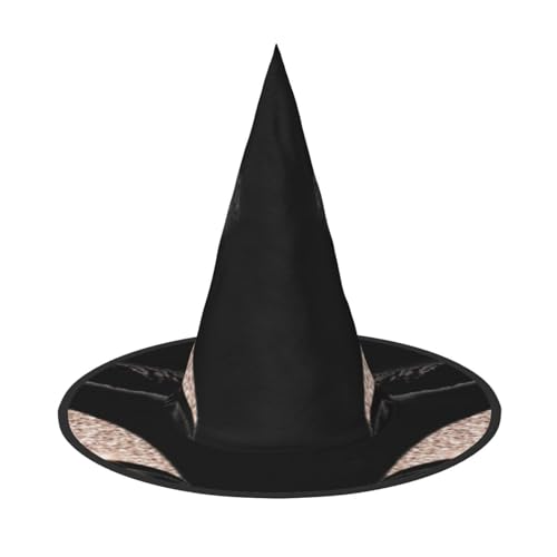 LKLDDPZB Halloween-Hexenhut mit Wimpernmuster, bedruckt, für Damen und Herren, spitzer Hut, Dekoration, Cosplay von LKLDDPZB