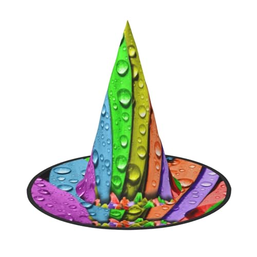LKLDDPZB Halloween-Hexenhut mit bunten Blumen für Damen und Herren, spitzer Hut, Dekoration, Cosplay LKLDDPZB Halloween-Hexenhut mit bunten Blumen für Damen und Herren, spitzer Hut, Dekoration, Cosplay von LKLDDPZB