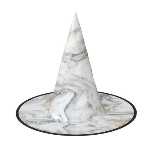 LKLDDPZB Halloween-Hexenhut mit gelbem Marmor-Druck, für Damen und Herren, spitzer Hut, Dekoration, Cosplay LKLDDPZB Halloween-Hexenhut mit gelbem Marmor-Druck, für Damen und Herren, spitzer Hut, Dekoration, Cosplay von LKLDDPZB