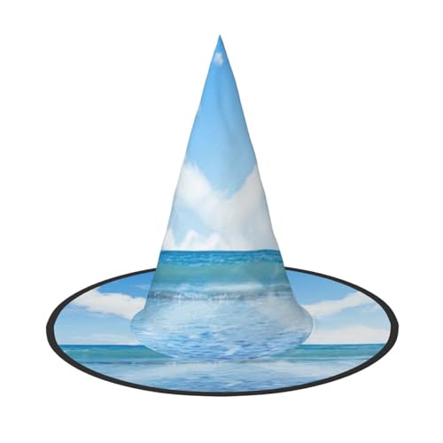 LKLDDPZB Herzförmiger romantischer Strand-Hexenhut für Damen und Herren, spitzer Hut, Dekoration, Cosplay von LKLDDPZB