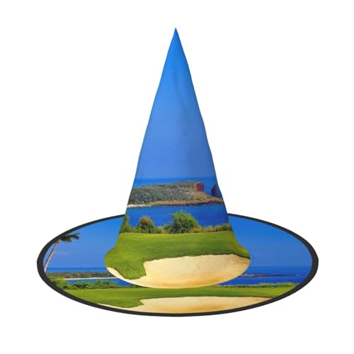 LKLDDPZB Hexenhut für Damen und Herren, Motiv: Golfplatz, bedruckt, Halloween-Hexenhut, Dekoration, Cosplay LKLDDPZB Hexenhut für Damen und Herren, Motiv: Golfplatz, bedruckt, Halloween-Hexenhut, Dekoration, Cosplay von LKLDDPZB