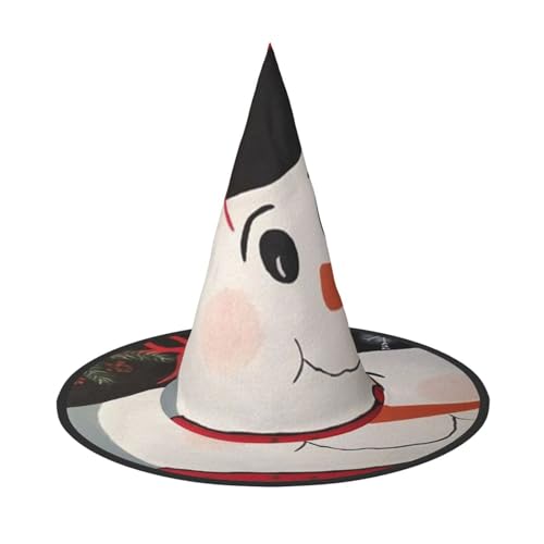 LKLDDPZB Niedlicher Schneemädchen-Halloween-Hexenhut für Damen und Herren, spitzer Hut, Dekoration, Cosplay von LKLDDPZB