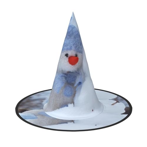 LKLDDPZB Niedlicher Schneemann bedruckter Halloween-Hexenhut für Damen und Herren, spitzer Hut, Dekoration, Cosplay LKLDDPZB Niedlicher Schneemann bedruckter Halloween-Hexenhut für Damen und Herren, spitzer Hut, Dekoration, Cosplay von LKLDDPZB