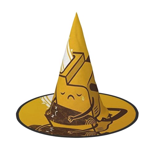 LKLDDPZB Niedlicher weinender Kettensägen-Druck, Halloween-Hexenhut für Damen und Herren, spitzer Hut, Dekoration, Cosplay LKLDDPZB Niedlicher weinender Kettensägen-Druck, Halloween-Hexenhut für Damen und Herren, spitzer Hut, Dekoration, Cosplay von LKLDDPZB