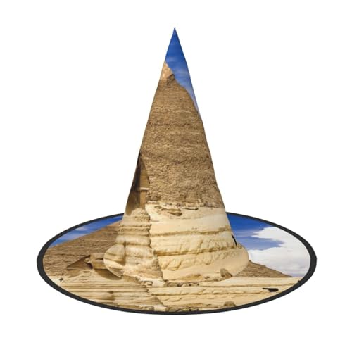 LKLDDPZB Pyramiden von Ägypten bedruckter Halloween-Hexenhut für Damen und Herren, spitzer Hut, Dekoration, Cosplay LKLDDPZB Pyramiden von Ägypten bedruckter Halloween-Hexenhut für Damen und Herren, spitzer Hut, Dekoration, Cosplay von LKLDDPZB