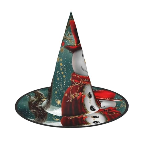 LKLDDPZB Schneemann bedruckter Halloween-Hexenhut für Damen und Herren, spitzer Hut, Dekoration, Cosplay LKLDDPZB Schneemann bedruckter Halloween-Hexenhut für Damen und Herren, spitzer Hut, Dekoration, Cosplay von LKLDDPZB