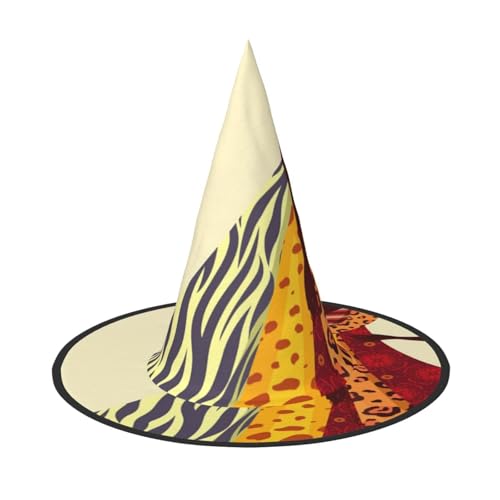 LKLDDPZB Traditionelle afrikanische Mädchenmalerei, bedruckter Halloween-Hexenhut für Damen und Herren, spitzer Hut, Dekoration, Cosplay LKLDDPZB Traditionelle afrikanische Mädchenmalerei, bedruckter Halloween-Hexenhut für Damen und Herren, spitzer Hut, Dekoration, Cosplay von LKLDDPZB