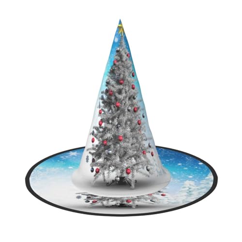 LKLDDPZB Weihnachtsbäume, bedruckt, Halloween-Hexenhut, für Damen und Herren, spitzer Hut, Dekoration, Cosplay LKLDDPZB Weihnachtsbäume, bedruckt, Halloween-Hexenhut, für Damen und Herren, spitzer Hut, Dekoration, Cosplay von LKLDDPZB