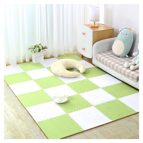 Palymaten 12-teilige Schaumstoff-Bodenmatte, verdickte quadratische ineinandergreifende Teppichfliesen, 11,8 x 11,8 Zoll weicher, rutschfester Puzzle-Spielmatten-Bereichsteppich for Spielzimmer und Sc von LKLNCXC