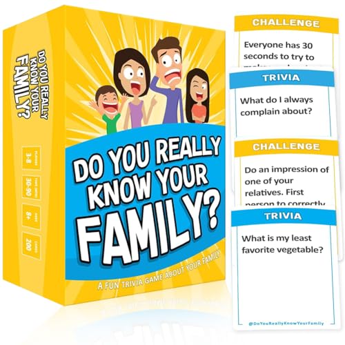 LKNBIF Do You Really Know Your Family - 3-8 Players Fun Adult Party Game, A Fun Family Game Filled with Conversation Starters and Challenges - Great for Kids, Teens and Adults LKNBIF Do You Really Know Your Family - 3-8 Players Fun Adult Party Game, A Fun Family Game Filled with Conversation Starters and Challenges - Great for Kids, Teens and Adults von LKNBIF