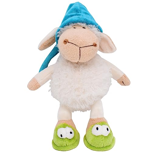 LKNBIF Schaf Kuscheltier Weiches, Schläfriges Schaf Plüschtier, Schaf-Kissen-Stofftier, Nettes Cartoon Gefüllte Puppen kleines Plüschtier zum Kuscheln für Kinder LKNBIF Schaf Kuscheltier Weiches, Schläfriges Schaf Plüschtier, Schaf-Kissen-Stofftier, Nettes Cartoon Gefüllte Puppen kleines Plüschtier zum Kuscheln für Kinder von LKNBIF