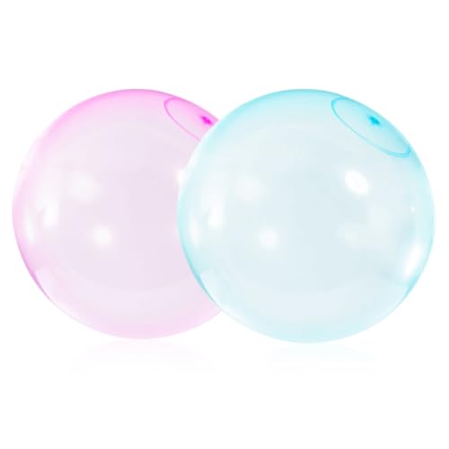 LKNBIF Summer Super Bubble Ball, Amazing Outside Water Ball Game Toy for Outdoor Kids Child Boys Girls Party Durable Inflatable Bubble Ball Toys von LKNBIF
