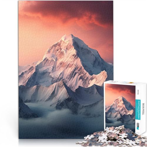 1000-Teile-Puzzle für Erwachsene Berge im Winter Aus Karton，ab 14 Jahren Intellektuelles Spiel Geschenk - Herausforderndes Spiel。Größe：26x38cm/10.2x14.9Zoll von LKSDCBOT