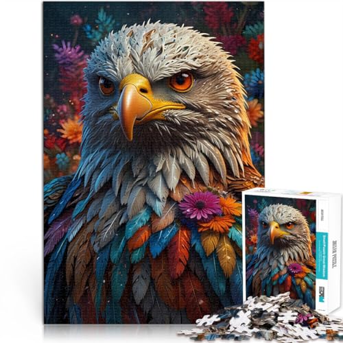 1000-Teile-Puzzle für Erwachsene Buntes Adlerporträt Aus Karton,für und ab 14 Jahren Herausforderndes Spielzeug Weihnachtsgeburtstagsgeschenk。Größe:38x52cm/14.9x20.4Zoll 1000-Teile-Puzzle für Erwachsene Buntes Adlerporträt Aus Karton,für und ab 14 Jahren Herausforderndes Spielzeug Weihnachtsgeburtstagsgeschenk。Größe:38x52cm/14.9x20.4Zoll von LKSDCBOT