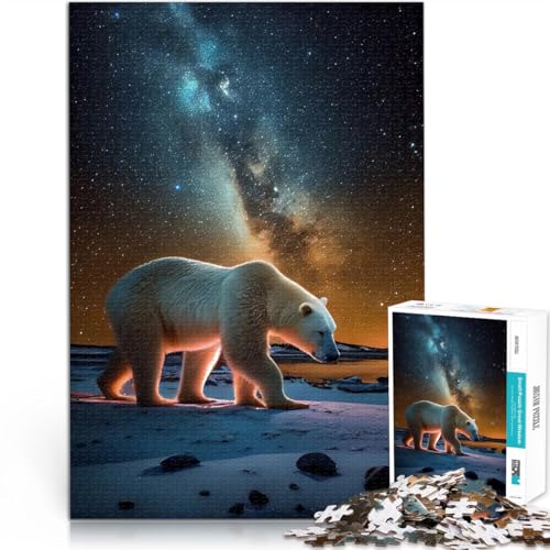 1000-Teile-Puzzle für Erwachsene Eisbär unter Sternen Aus Karton,Geeignet für Kinder ab 14 Jahren Spielzeug Weihnachts- und Geburtstagsgeschenke。Größe:38x52cm/14.9x20.4Zoll 1000-Teile-Puzzle für Erwachsene Eisbär unter Sternen Aus Karton,Geeignet für Kinder ab 14 Jahren Spielzeug Weihnachts- und Geburtstagsgeschenke。Größe:38x52cm/14.9x20.4Zoll von LKSDCBOT