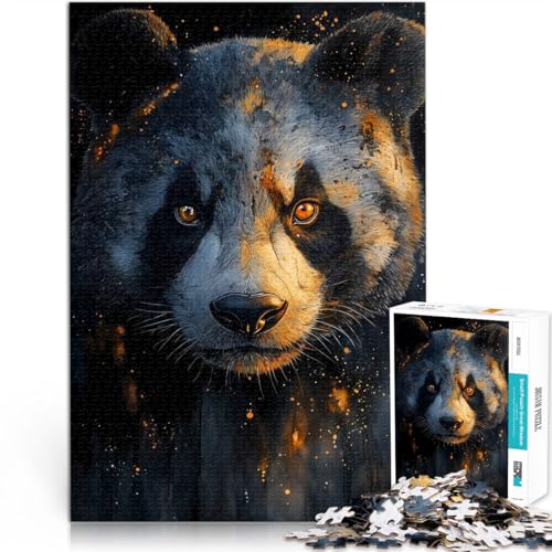 1000-Teile-Puzzle für Erwachsene Goldener Bär Porträt Tier Aus Karton,ab 14 Jahren für Lernspiel-Herausforderungsspielzeug Familienspiele Weihnachten Geburtstagsgeschenke。Größe:38x52cm 1000-Teile-Puzzle für Erwachsene Goldener Bär Porträt Tier Aus Karton,ab 14 Jahren für Lernspiel-Herausforderungsspielzeug Familienspiele Weihnachten Geburtstagsgeschenke。Größe:38x52cm von LKSDCBOT