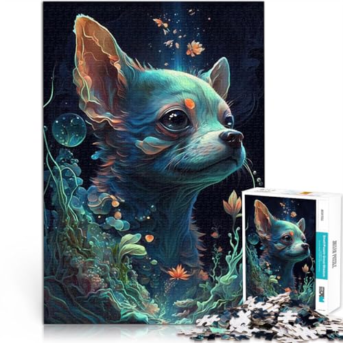 1000-Teile-Puzzle für Erwachsene Illusion Chihuahua Hund Aus Karton,ab 14 Jahren Lernspielzeug zum Lernen 。Größe:38x52cm/14.9x20.4Zoll 1000-Teile-Puzzle für Erwachsene Illusion Chihuahua Hund Aus Karton,ab 14 Jahren Lernspielzeug zum Lernen 。Größe:38x52cm/14.9x20.4Zoll von LKSDCBOT