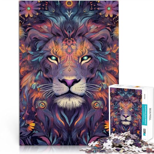 1000-Teile-Puzzle für Erwachsene Löwe in farbenfroher Kunst Aus Karton,ab 14 Jahren Lernspiel für Familien Tolle Geschenke und Spielzeuge。Größe:26x38cm/10.2x14.9Zoll 1000-Teile-Puzzle für Erwachsene Löwe in farbenfroher Kunst Aus Karton,ab 14 Jahren Lernspiel für Familien Tolle Geschenke und Spielzeuge。Größe:26x38cm/10.2x14.9Zoll von LKSDCBOT